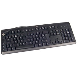 HP 672647-L33 clavier USB QWERTY US International Noir