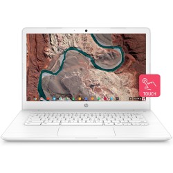 HP Chromebook 14-ca001nf Intel® Celeron® N3350 35,6 cm (14") Écran tactile Full HD 4 Go LPDDR4-SDRAM 32 Go eMMC ChromeOS Blanc