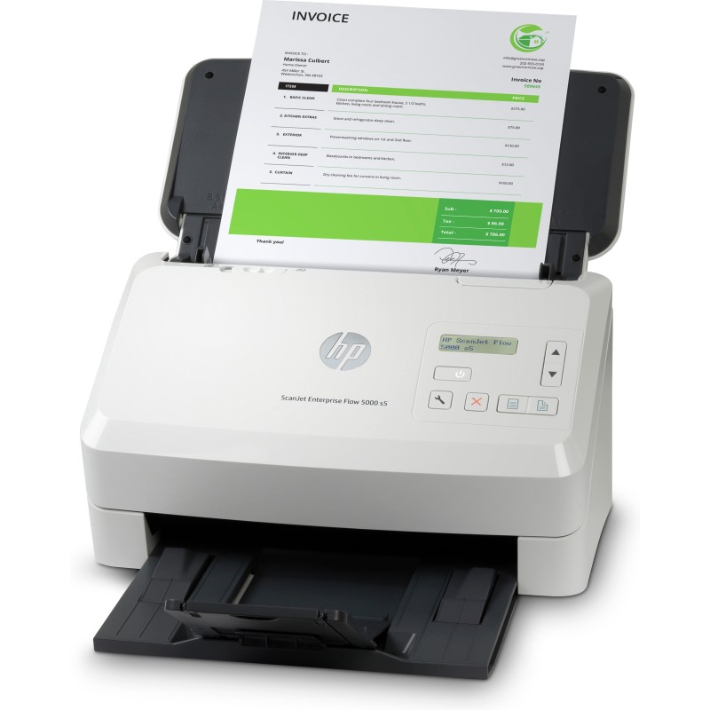 HP Scanjet Enterprise Flow 5000 s5 Alimentation papier de scanner 600 x 600 DPI A4 Blanc