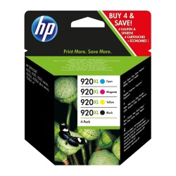 HP 920XL 4-pack High Yield Black Cyan Magenta Yellow Original Ink Cartridges cartouche d'encre 4 pièce(s) Rendement élevé (XL)