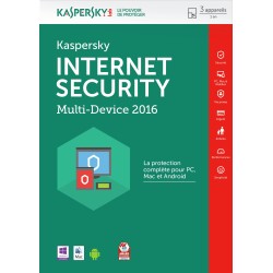 Kaspersky Lab Internet Security – Multi-Device 2016 Français Licence de base 3 licence(s) 1 année(s)