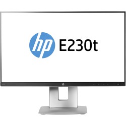 HP EliteDisplay E230t 58,4 cm (23") 1920 x 1080 pixels Full HD LED Écran tactile Table Noir, Argent