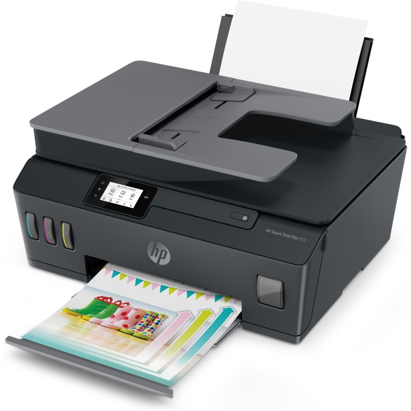 HP Smart Tank Plus Imprimante Tout-en-un sans fil 655, Impression, copie, numérisation, télécopie, chargeur automatique de